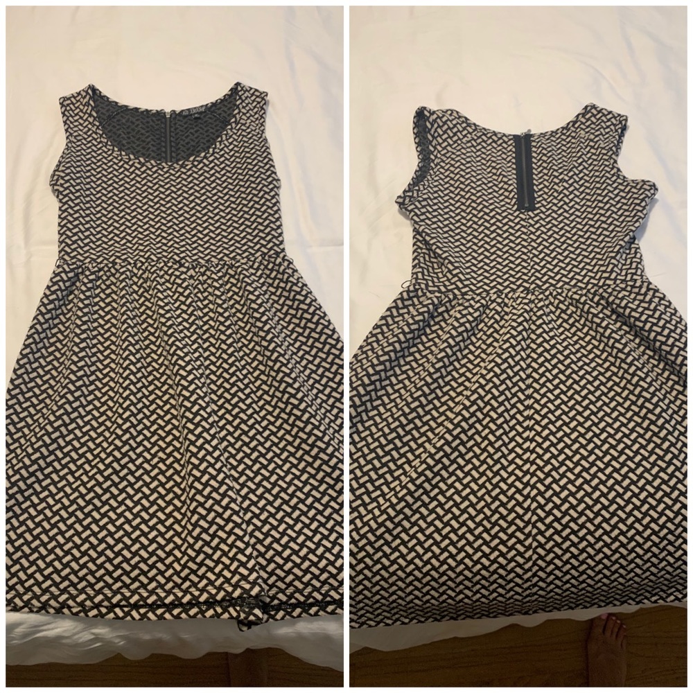 Black and Tan fall cocktail dress